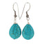 Blue turquoise drop earrings