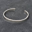 solid classic silver bangle for men