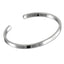 solid classic silver bangle for men