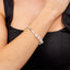 Womens Multi-strand White Pearl Bracelet