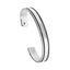 6mm Mens Womens Sterling Silver Bangle Bracelet Double Lines