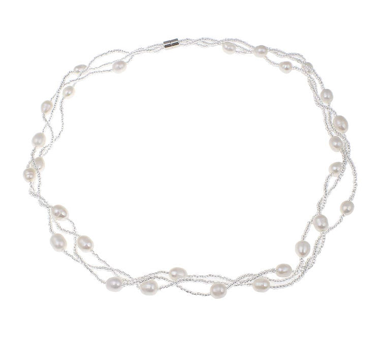 White Pearl Necklace for women