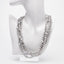 Womens pearl necklace grey chunky