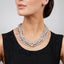 Womens pearl necklace grey chunky