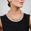 Womens pearl necklace grey chunky