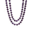 8mm Purple Crystal Necklace 120cm Long Beaded Gemstone Necklace For Women Girls Handmade