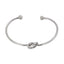 Silver Bangle with Love Knot for women