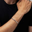 torque silver bangle for men