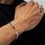 torque silver bangle for men