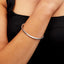 torque silver bangle for women