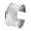 large braided silver cuff bangle for women