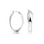 Women's Silver Hoop Earrings 925 Sterling Silver Large Oval Shiny Hoop Earrings For Girls