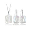 women pearl necklace and earrings set