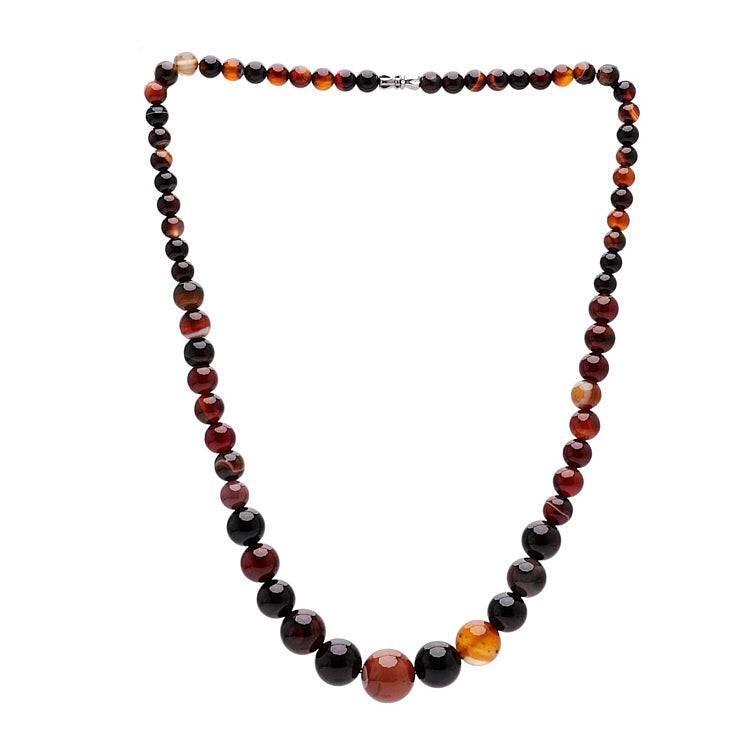 womens handmade gemstone necklace red