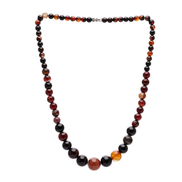 womens handmade gemstone necklace red