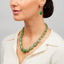 Chunky Natural Green Aventurine Gemstone Beaded Necklace for Women