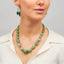 Chunky Natural Green Aventurine Gemstone Beaded Necklace for Women