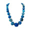 Blue Agate Gemstone Necklace for women