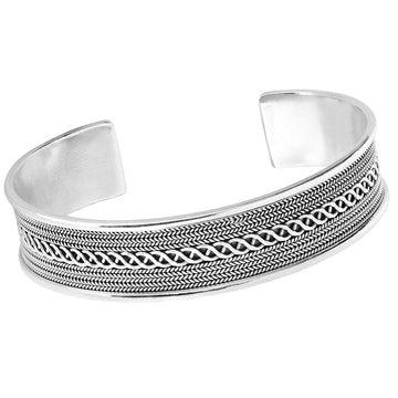 Celtic Sterling Silver Bangle FOR MEN