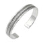 braided silver bangle bracelet for men