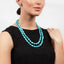 Womens Blue Turquoise Gemstone Necklace