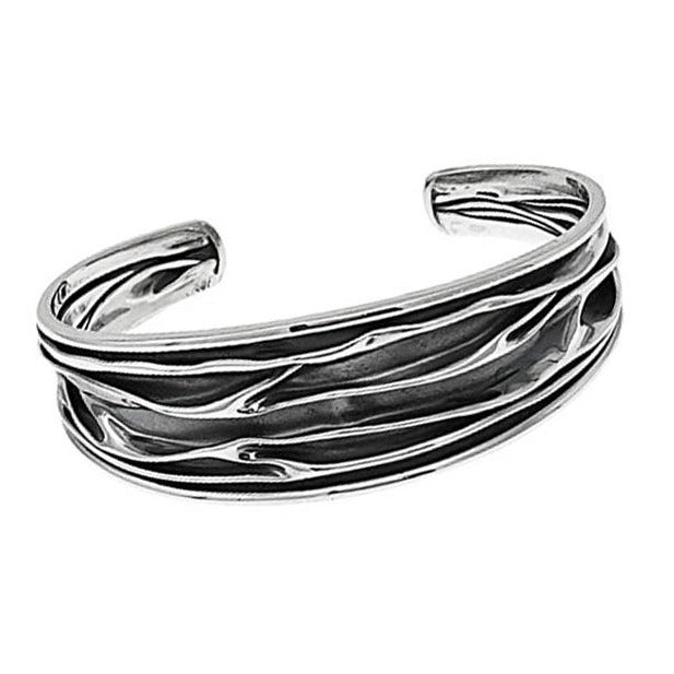Womens  Silver Cuff Bangle 