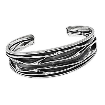 Womens  Silver Cuff Bangle 