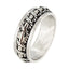 Men silver spinning ring