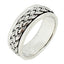 Men's silver Braided Ring, Spinning Stress Relief Ring