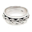 men silver Spinning ring