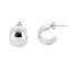 Chunky silver Stud hoop earrings for women