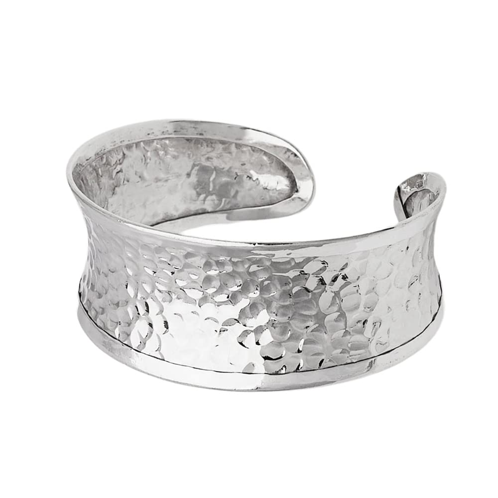 womens hammered silver bangle
