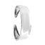 Women's 15-30mm Plain 925 Sterling Silver Cuff Bangle Bracelet