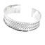 Women's 925 Sterling Silver 16mm Woven Bangle Bracelet