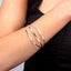 Sterling Silver Three Strands Russian Bangle Bracelet For Women