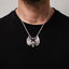 Silver Skull And Wings Pendant For Men And Women