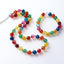 Women's multicolour Gemstone Necklace bracelet and earrings set