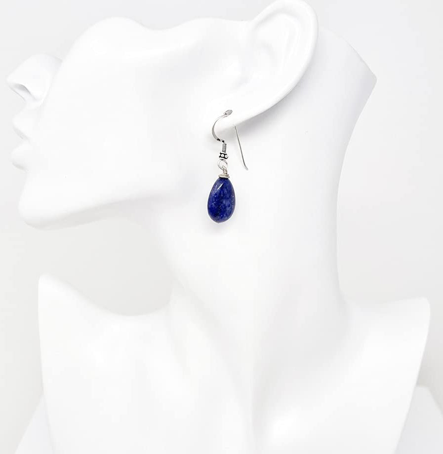 womens drop earrings blue lapis