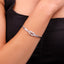 women's silver love knot bangle