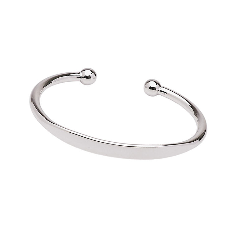Mens silver bangle bracelet