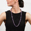 Long gemstone Necklace purple for women