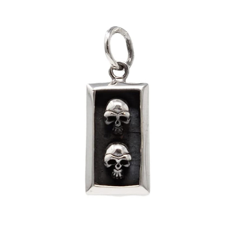 Men and Womens 925 Silver Skull Pendant
