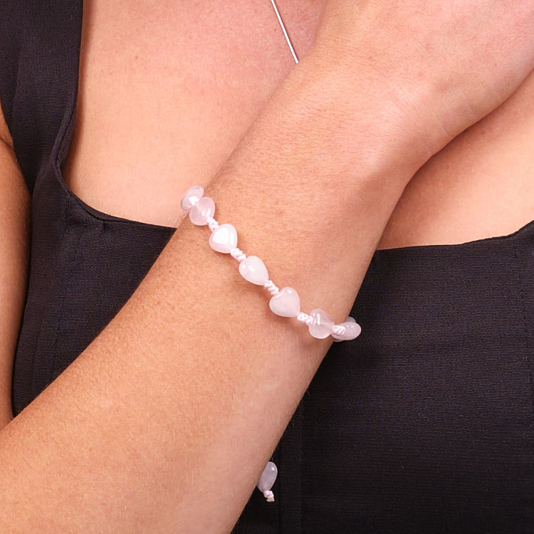 Pink rose quartz gemstone Bracelet for women