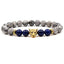 gemstone beaded bracelet grey