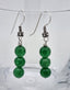 womens handmade green gemstone earrings dangle drop