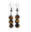 tigers eye dangle drop earrings