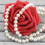 White Pearl necklace bracelet and earrings for women