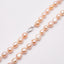 Pink pearl necklace bracelet and earrings for women