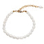 Women's White Pearl Bracelet | Handmade 4-5mm Freshwater Pearl Beaded Bracelet for Ladies and Girls