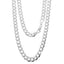 Silver 8mm Curb Chain For Men